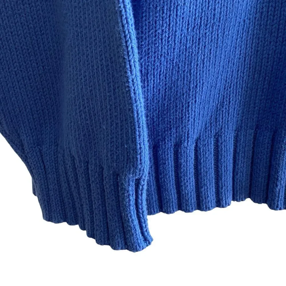 Banana Republic Sweater Men's Large Blue Organic Cotton Crew Neck Oversized NWT